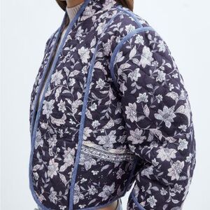 MANGO quilted patchwork jacket